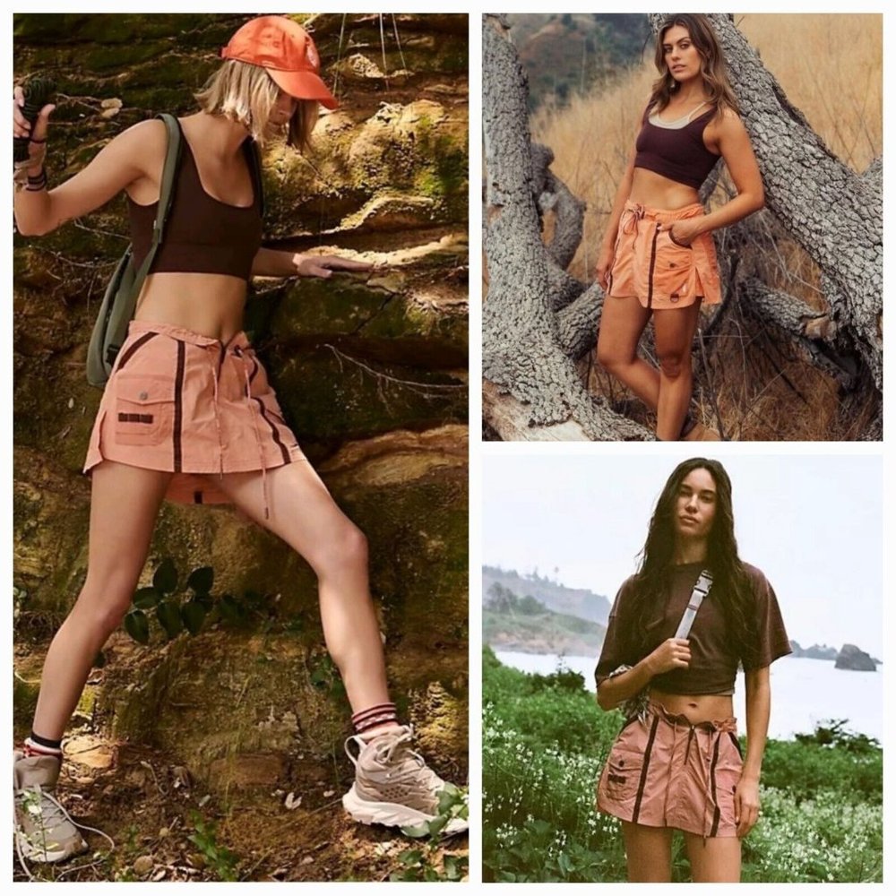 NWOT Free People Moonbeam Hiking Cargo Skort